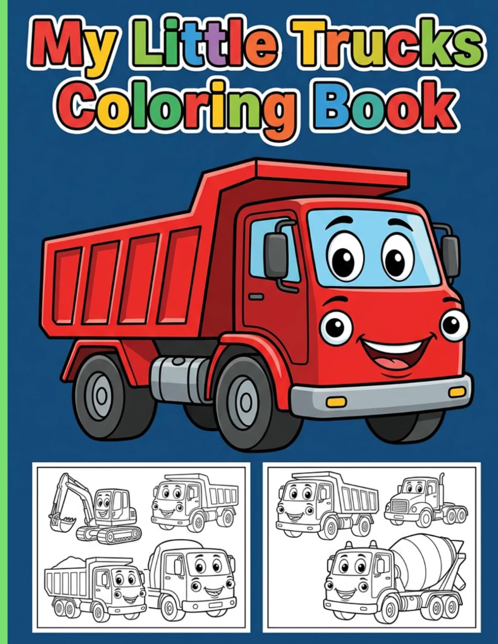 My Little Trucks Coloring Book: A Friendly and Adorable Driving Journey with Smiling Dump Trucks and Pickups for Relaxing Screen-Free Fun