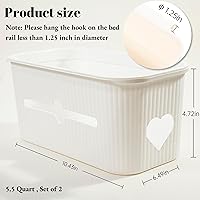 Vista 4 de Caja de almacenamiento para mesita de noche, organizador de pañales para cama de niños, cuna, corral, corralito, dormitorio del bebé, artículos