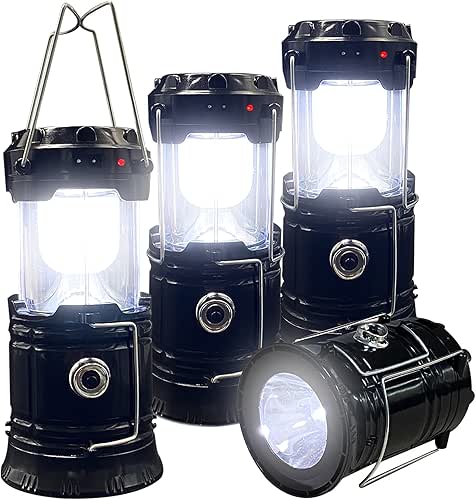 Collapsible Portable LED Camping Lantern XTAUTO Lightweight Waterproof Solar USB