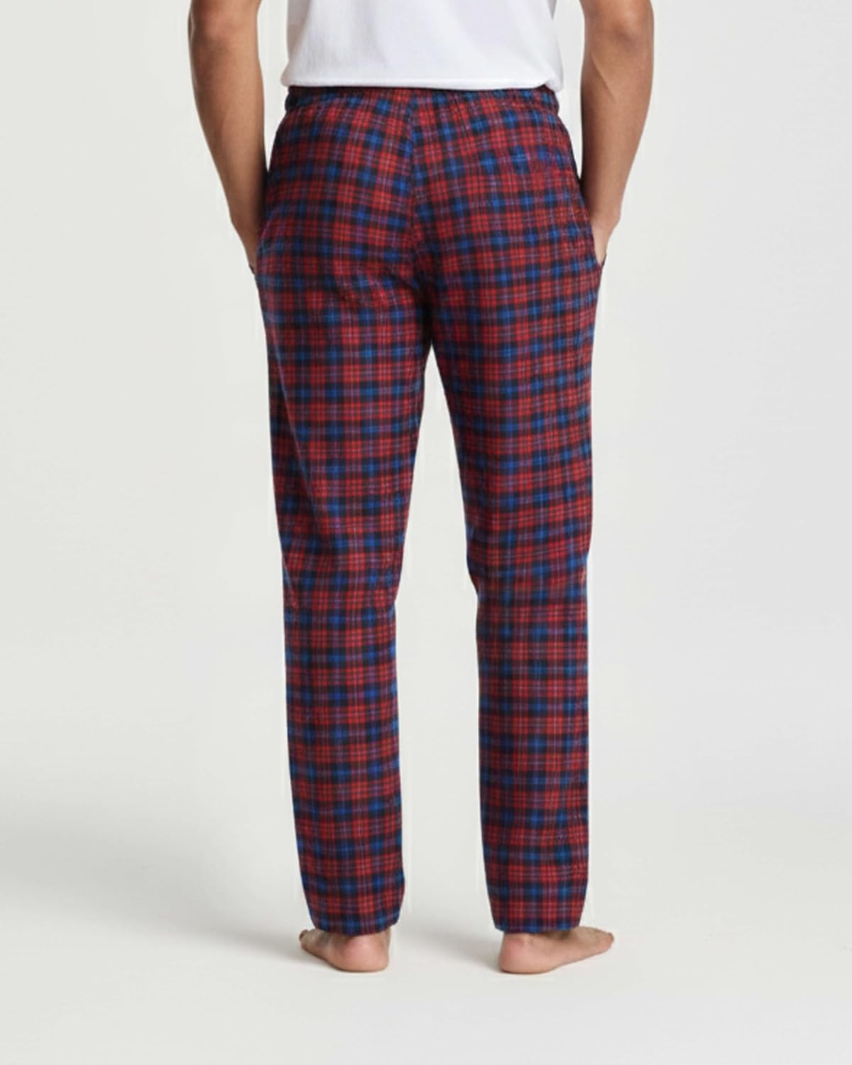 Real Essentials 3 Pack: Men's Soft Cotton Flannel Pajama Pants PJ Lounge Bottoms Elastic Waist Pockets (Big and Tall) - Image 5