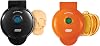 Dash Mini Waffle Maker 2 Pack for Individual Waffles Hash Browns, Keto Chaffles with Easy to Clean, Non-Stick Surfaces, 4 Inch, Halloween, Orange