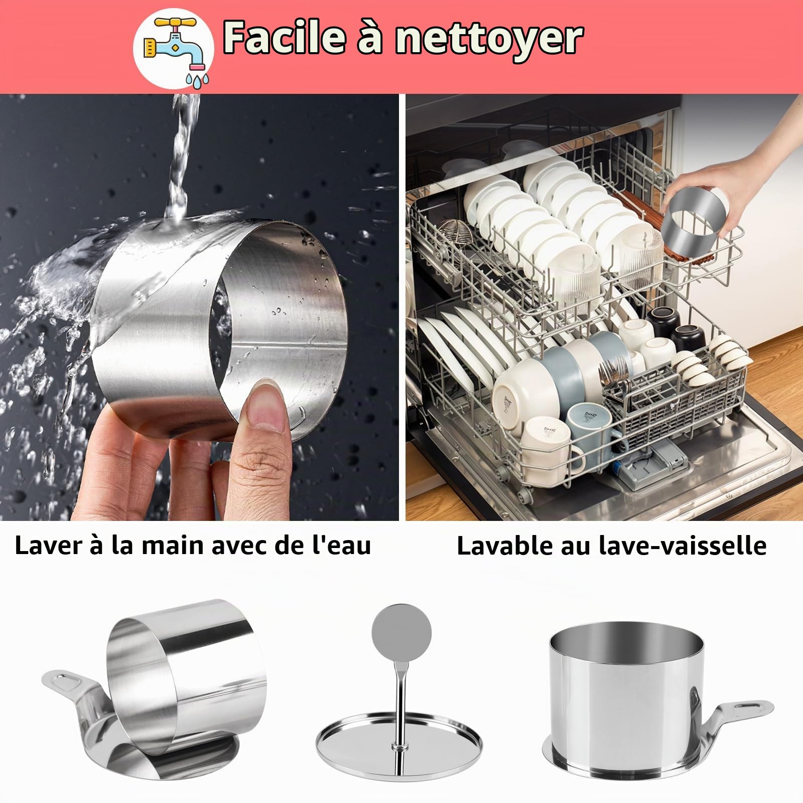 SWAWIS 12 Pièces Ø7,5cm Cercle à Pâtisserie Set Rond