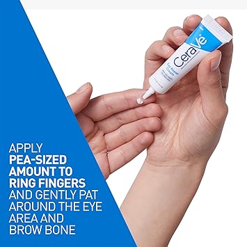 CeraVe Eye Repair Cream, Under Eye Cream For Puffiness And Bags Under Eyes, Hyaluronic Acid + Niacinamide + Marine Botanical Complex, Oil Free & Opthalmologist Tested