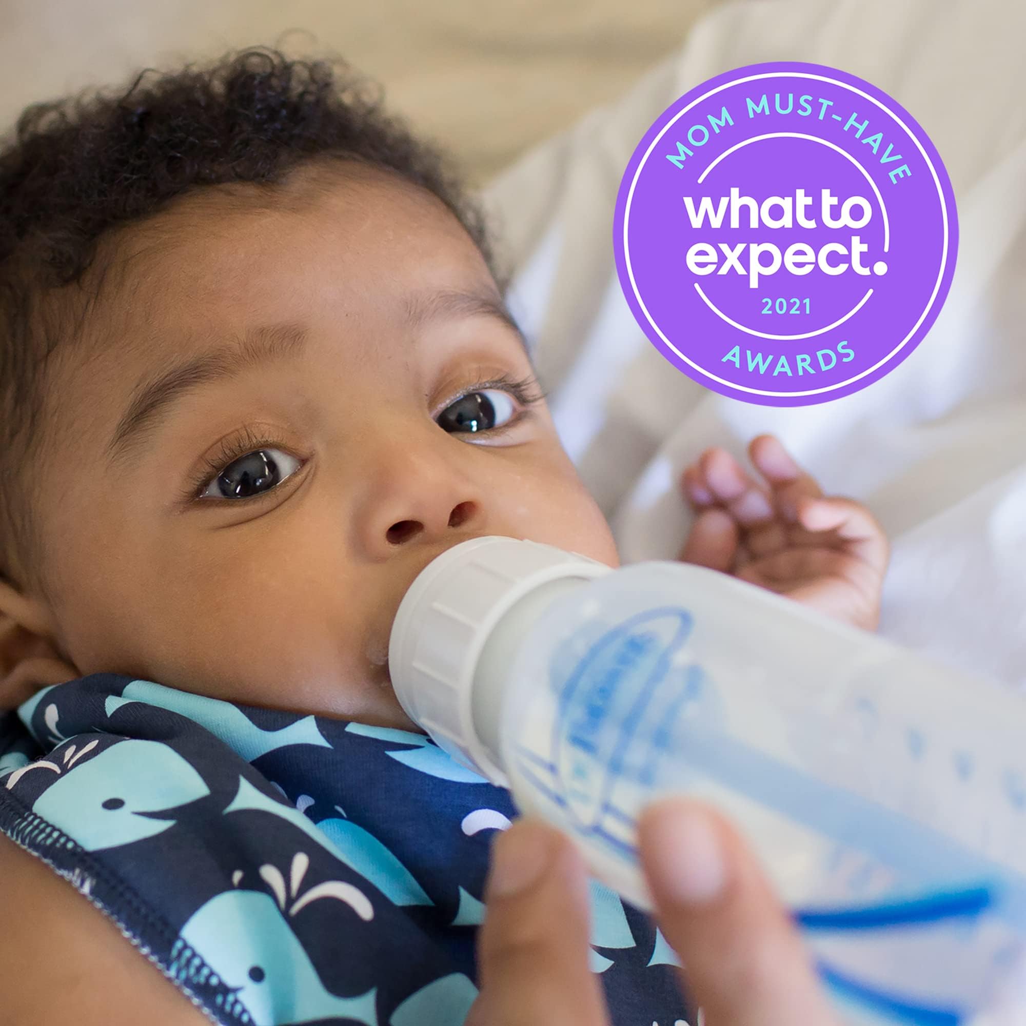 Dr. Brown's Natural Flow® Anti-Colic Baby Bottle with Level 1 Slow Flow, 4oz, 4 Pack