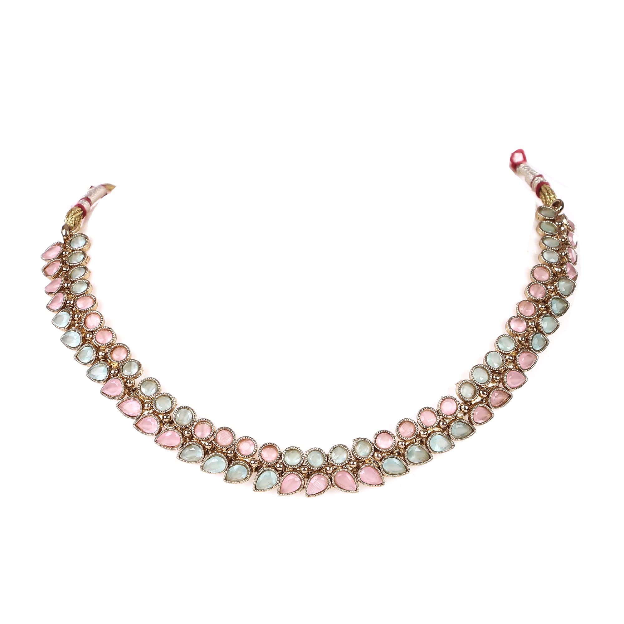 Seasworth Silver Color Necklace Latest Chocker Design Stylish Fancy Antique Kundan Traditional Necklace Jewelery Set For Women and Girls (B0BR572P2W) Amazon Price History, Amazon Price Tracker