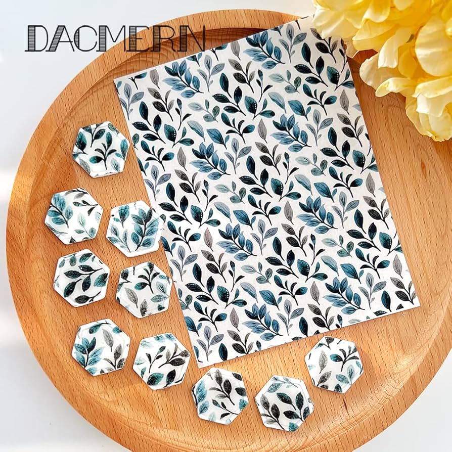 Amazon.co.jp: Dacmern ポリマークレイ用花柄転写紙 - 植物転写シート