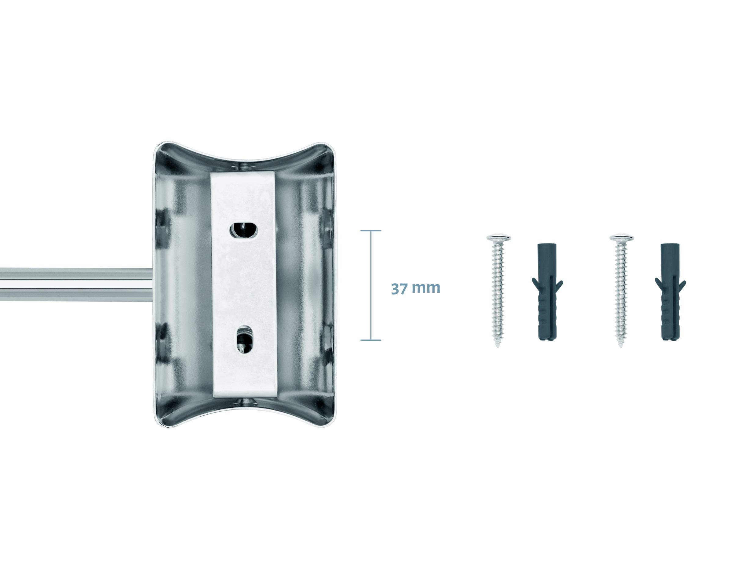 Kosmetikspiegel Imola – 360° drehbarer Schminkspiegel mit Wandmontage – doppelseitiger Rasierspiegel mit 3X & 7X Vergrößerung – ausziehbarer Badspiegel aus verchromtem Metall, Ø 19 cm