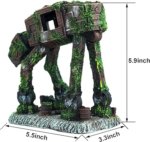 Miniatura 4 de Adorno de acuario, robot de resina, decoración de pecera, cueva Betta Fish Hide Cave, accesorios de acuario para Betta Shrimp Turtle