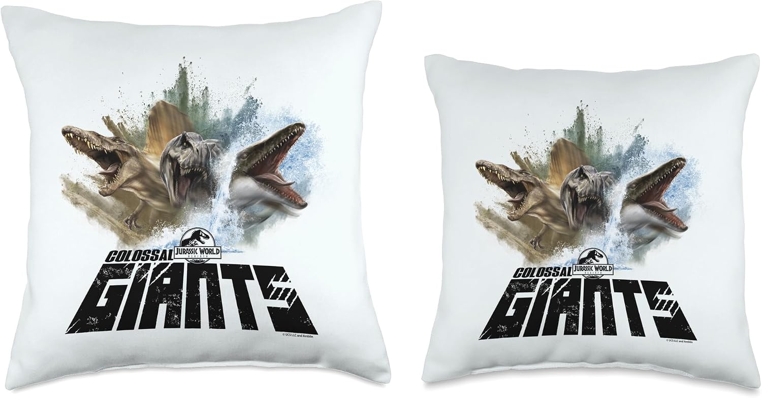 Jurassic World Rebirth Colossal Giants Throw Pillow
