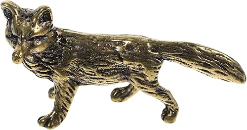 Mini figura de animal decoración de latón adorno retro para escritorio de oficina en casa y estantería regalo coleccionable