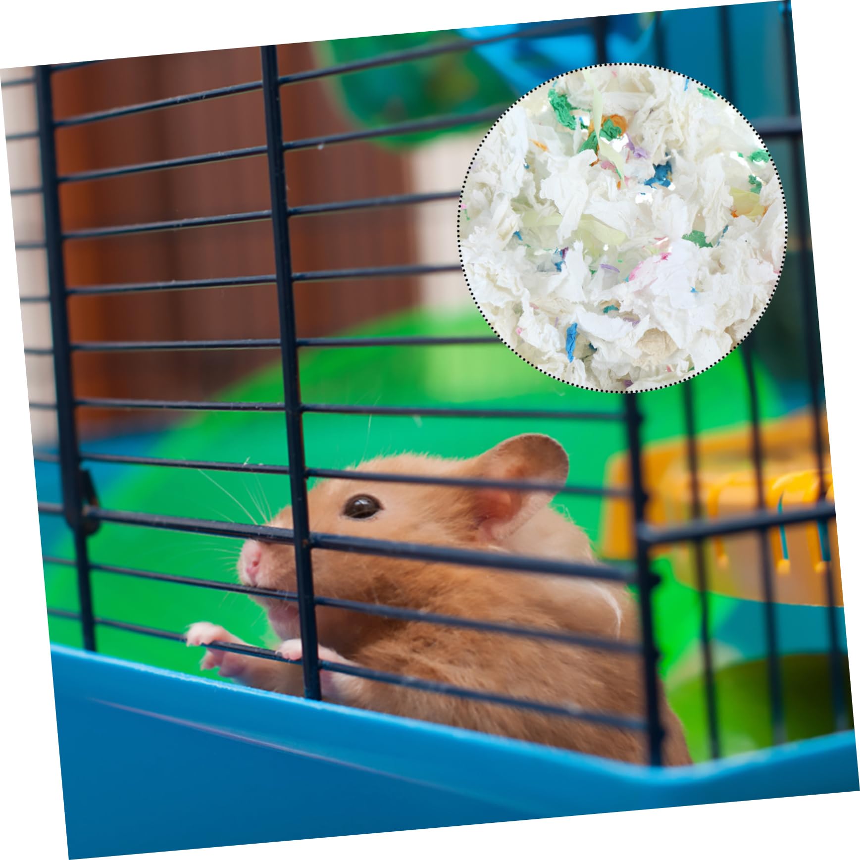 Happyyami Lettiera di Carta per Hamster 450g, 1 Sacchetto, Assorbente e Deodorante per Gabbia, Comoda per Piccoli Animali
