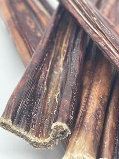 Bullsters Dog Treats Bones Chews All Natural 1 Ingredient with No Additives No Preservatives, Steroid Free, for Small Medium Large Dogs Gullet Sticks 6" Pack of 6