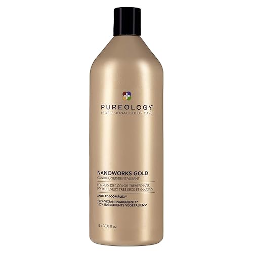 Pureology Nanoworks - Acondicionador dorado Para cabello muy seco y tratado con color Restaura y fortalece el cabello Sin sulfatos Vegano