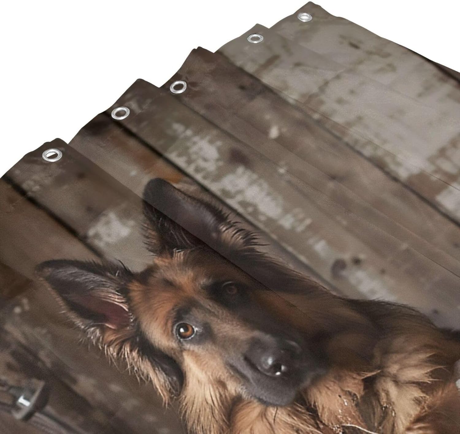 German Shepherd Taking a Bath Shower Curtain, Bath Curtain 72" W x 72" L for Bathroom Decor with Hooks