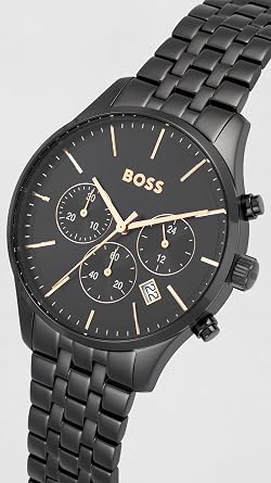BOSS Chronograph Quartz Watch for Men Avery Collection with Stainless Steel Bracelet or Leather Strap