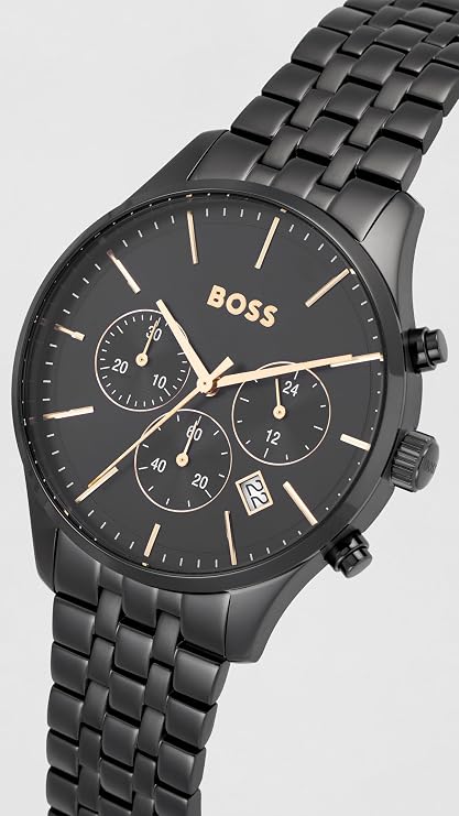 BOSS Chronograph Quartz Watch for Men Avery Collection with Stainless Steel Bracelet or Leather Strap