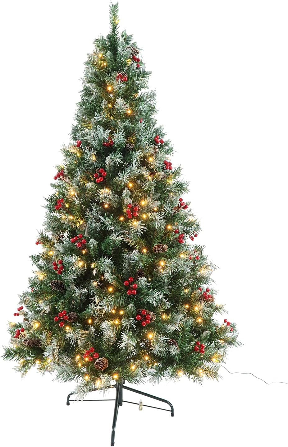 Prelit Christmas Tree with Lights 9ft - Premium Artificial Christmas Tree, with 2270 Branch Tips and 900 Warm Lightsm, Support Automatique, Easy Assembly,Perfect Choice for Xmas Decorations