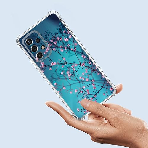 Miniatura 2 de Beaucov Funda para Galaxy A23 5G, protección contra caídas de flores de ciruelo, a prueba de golpes, funda protectora de cuerpo completo resistente