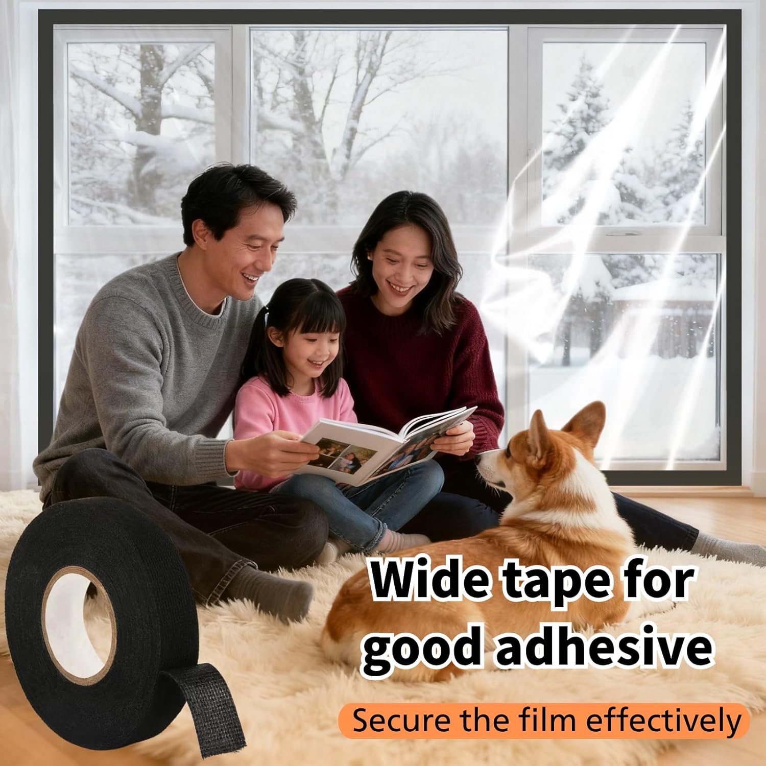 Window Winters Insulation, Weatherproofing Window Insulation Kits, Windows Covers for Winters, 170x180cm(66.9x70.9in) for Heat and Cold Winterizing Kit Black(Gray,150x100cm(59.1x39.4in))