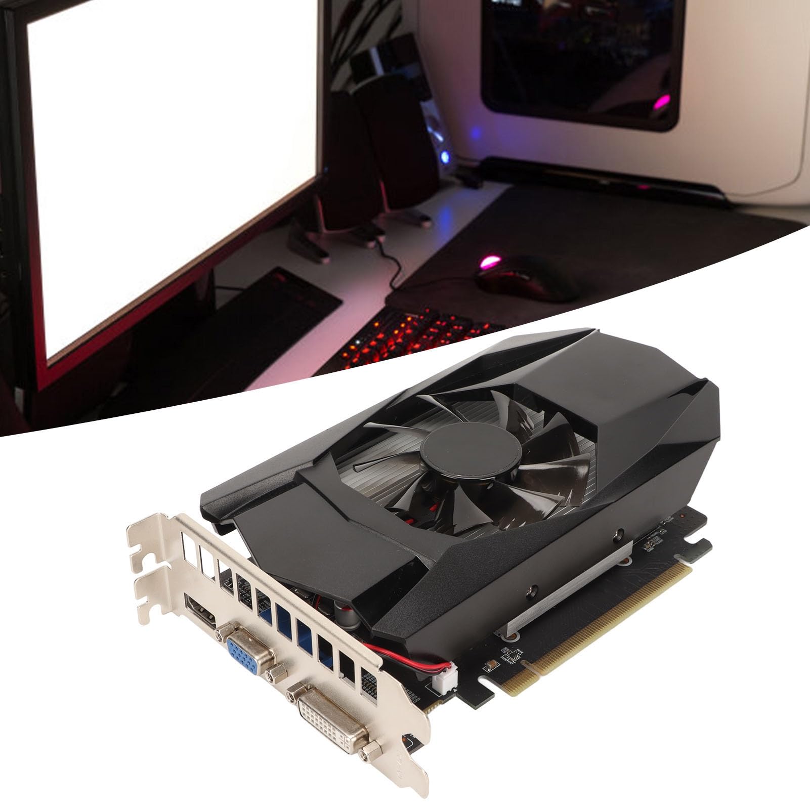 Scheda grafica GDDR5 da 4 GB, frequenza core HD7670 128 bit 650 MHz, supporta la scheda video DirectX 11 PCI Express X16 2.1 per giochi per PC