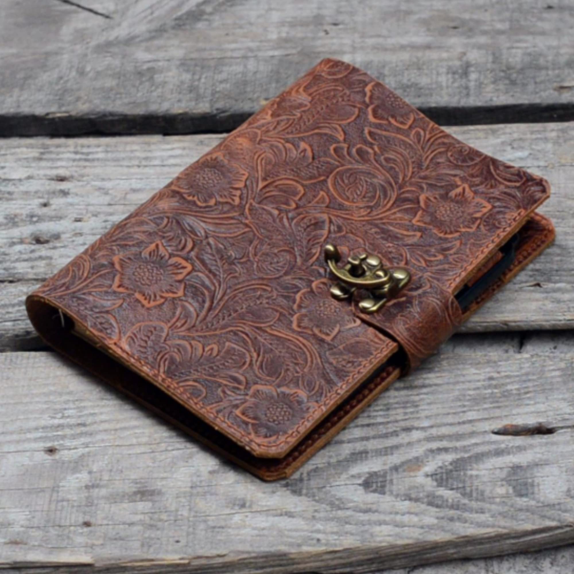 JJNUSA Porte-documents A4 en cuir avec 4 anneaux et porte-documents amovible, porte-bloc et poche fonctionnelle pour organiser le bureau, les voyages, l'école