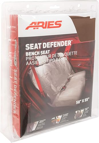 Miniatura 8 de ARIES 3146-18 Seat Defender 58 pulgadas x 55 pulgadas, protector universal impermeable marrón para asiento de coche