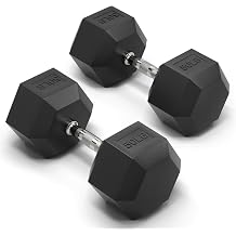 Mikolo Dumbbell Sets with Rack, Rubber Hex Dumbbells, Multiple Choices in 160/200/380/450/550LB, Hand Weights with Chrome Handle for Strength Training