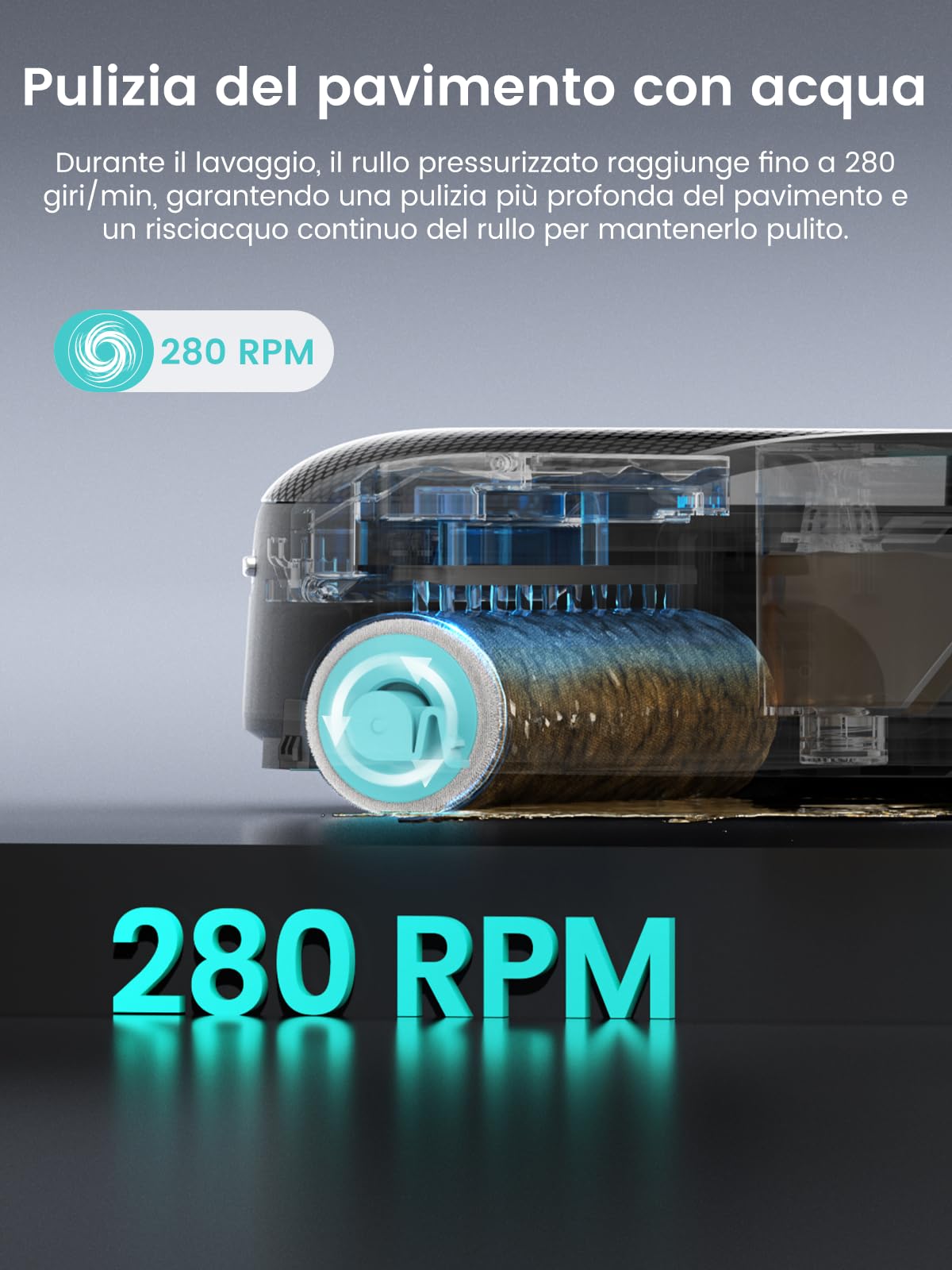 Lefant M5 MAX Robot Aspirador y Fregasuelos con Base de Autovaciado | 25000 Pa, 120 Días Autolimpieza, Autovaciado 3,2L, Lavado 80℃, Navegación Láser dToF, 2,4 y 5G WiFi/App/Alexa