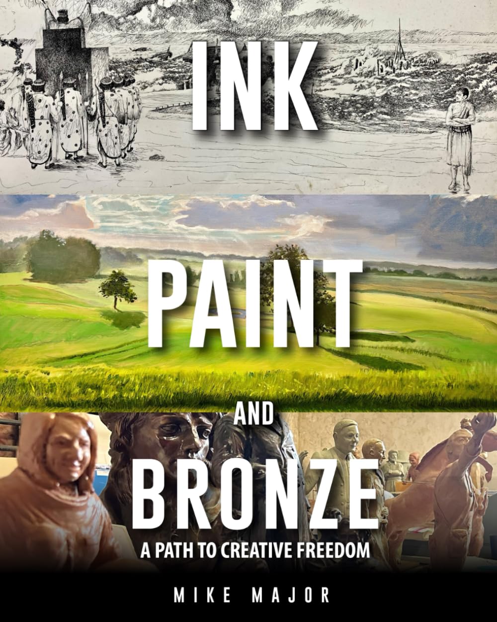 Guide Ink, Paint and Bronze beaux-arts sculpture bronze et peinture technique artistique