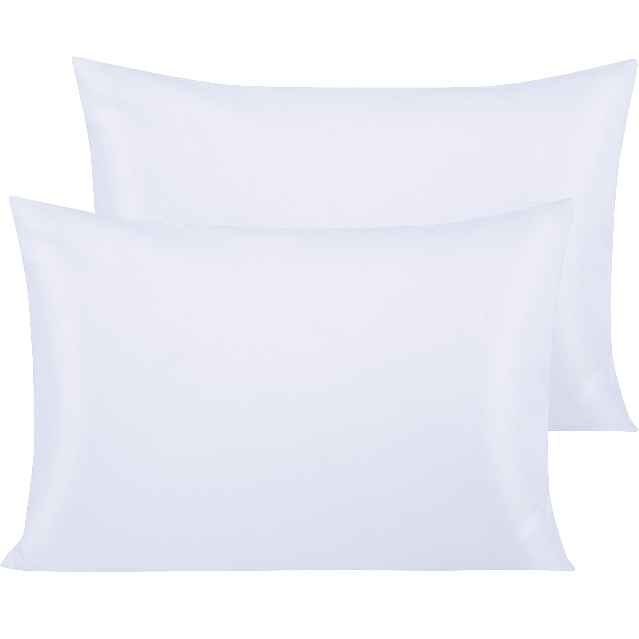 NTBAY 500 Thread Count Egyptian Cotton Pillowcase, Super Soft Premium and Cosy Cushion Cover, 40 x 80 cm, White, Pack of 2