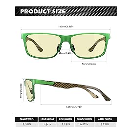 ANYLUV Blue Light Blocking Glasses Men Computer Gaming Glasses Lightweight Al-Mg Metal Anti Eyestrain Eye Protection