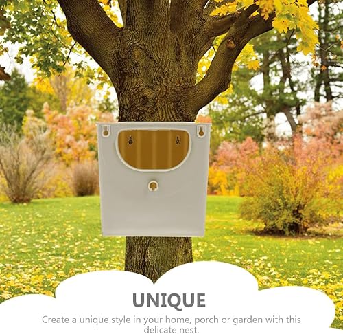 Miniatura 4 de POPETPOP Caja de cría de aves de 12 piezas, cacatúa, loro, casa de anidación de pinzones, nido de pájaros de plástico, tacto suave, fácil de limpiar