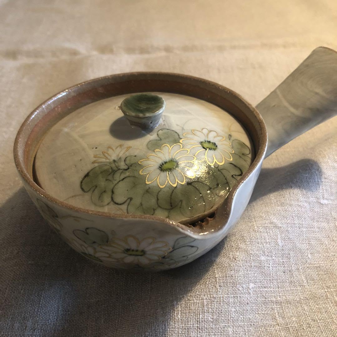 京焼清水焼土淵陶あん陶あん窯きゅうす急須白菊