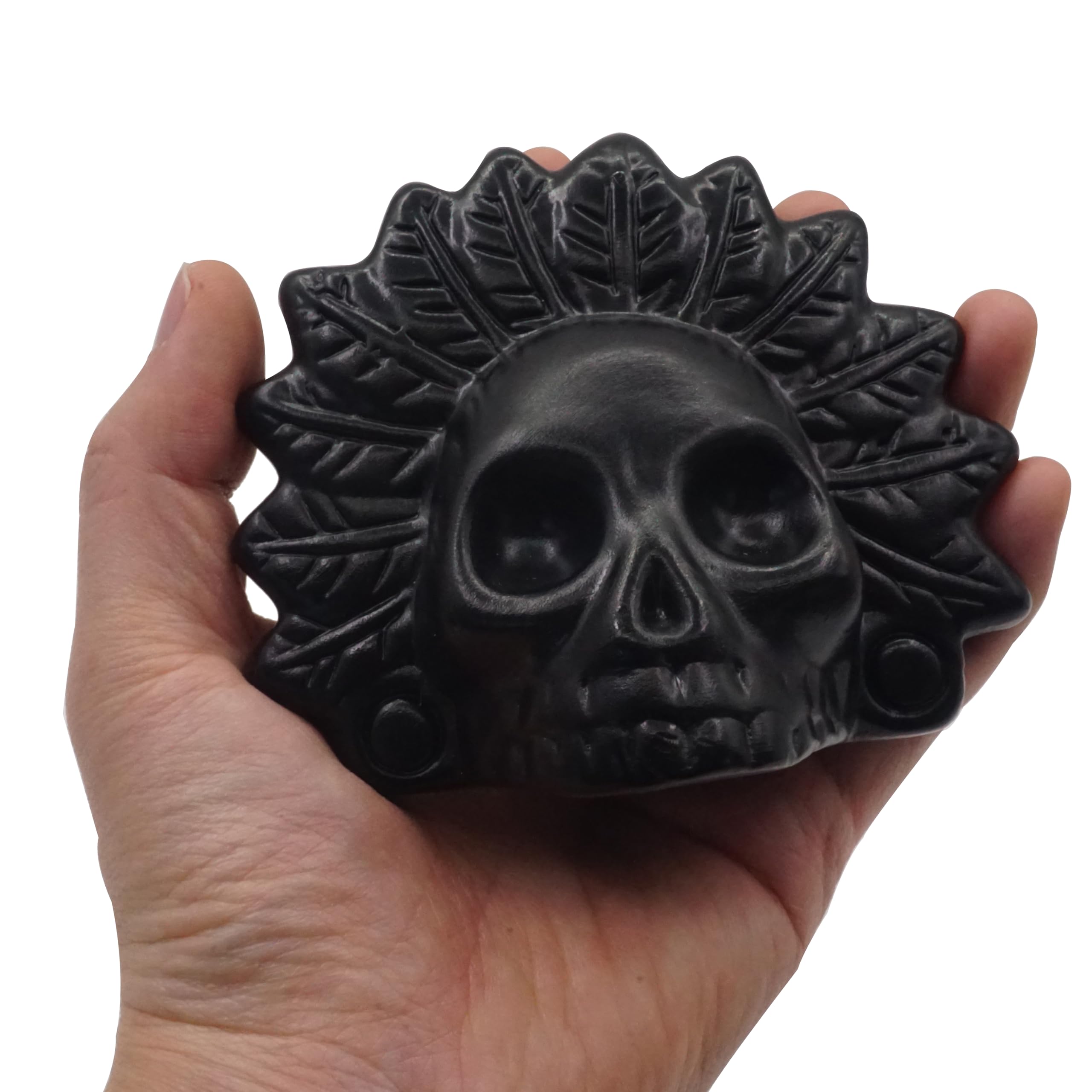Aztec Death Whistle, 126dB+ Sons de Cris Humains, Sifflet à Tête de Mort pour la Fête d'Halloween Sifflet de Guerre Aztèque à Fort Son et Cri (Noir A)