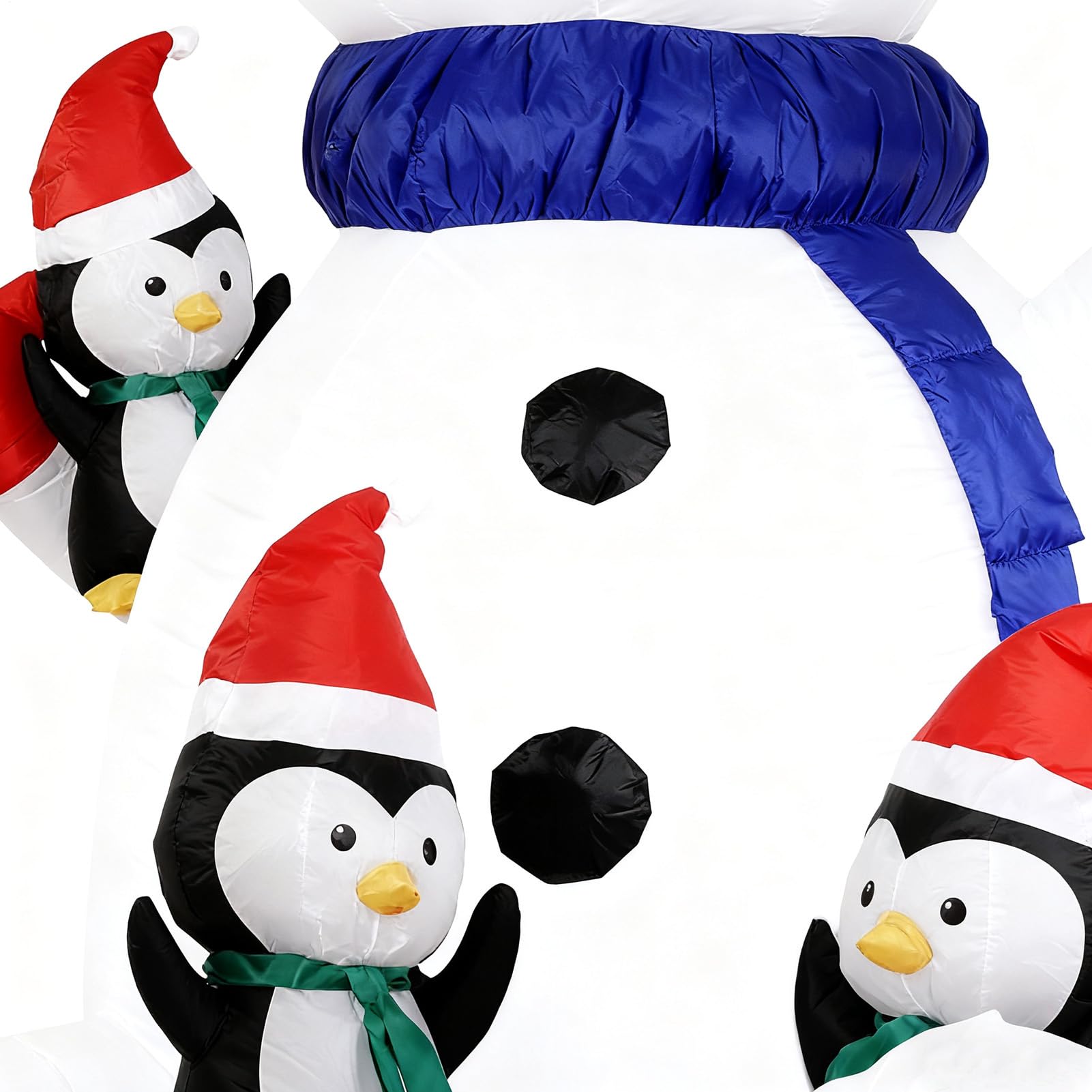 Muñeco De Nieve Inflable Navideño Inflable Estacional con Luces LED RGB Y 3