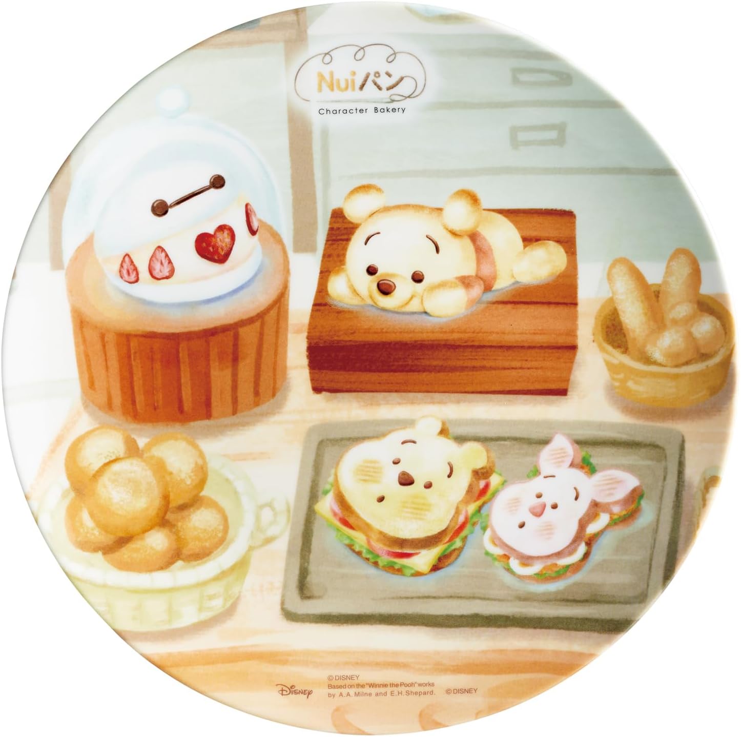 Skater MPL20P-A Melamine Plate, 7.9 inches (20 cm), Dish, Disney Nui Pan, B