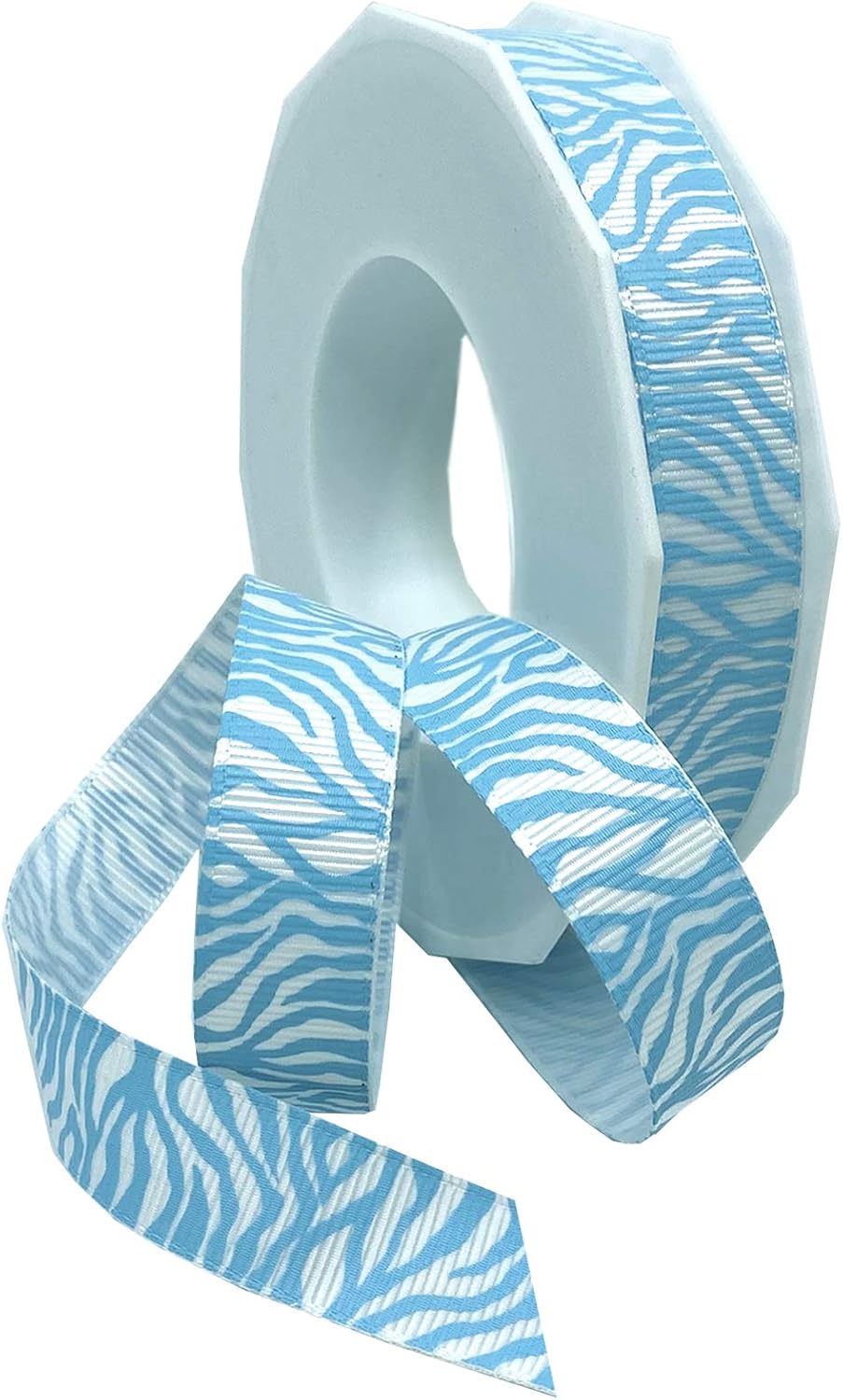 Morex Ribbon Zebra Fest Grosgrain Ribbon, Animal Print Neon, Party Decorations, Gift Wrapping, Fun Patterns, 7/8" x 100 Yd, Pink