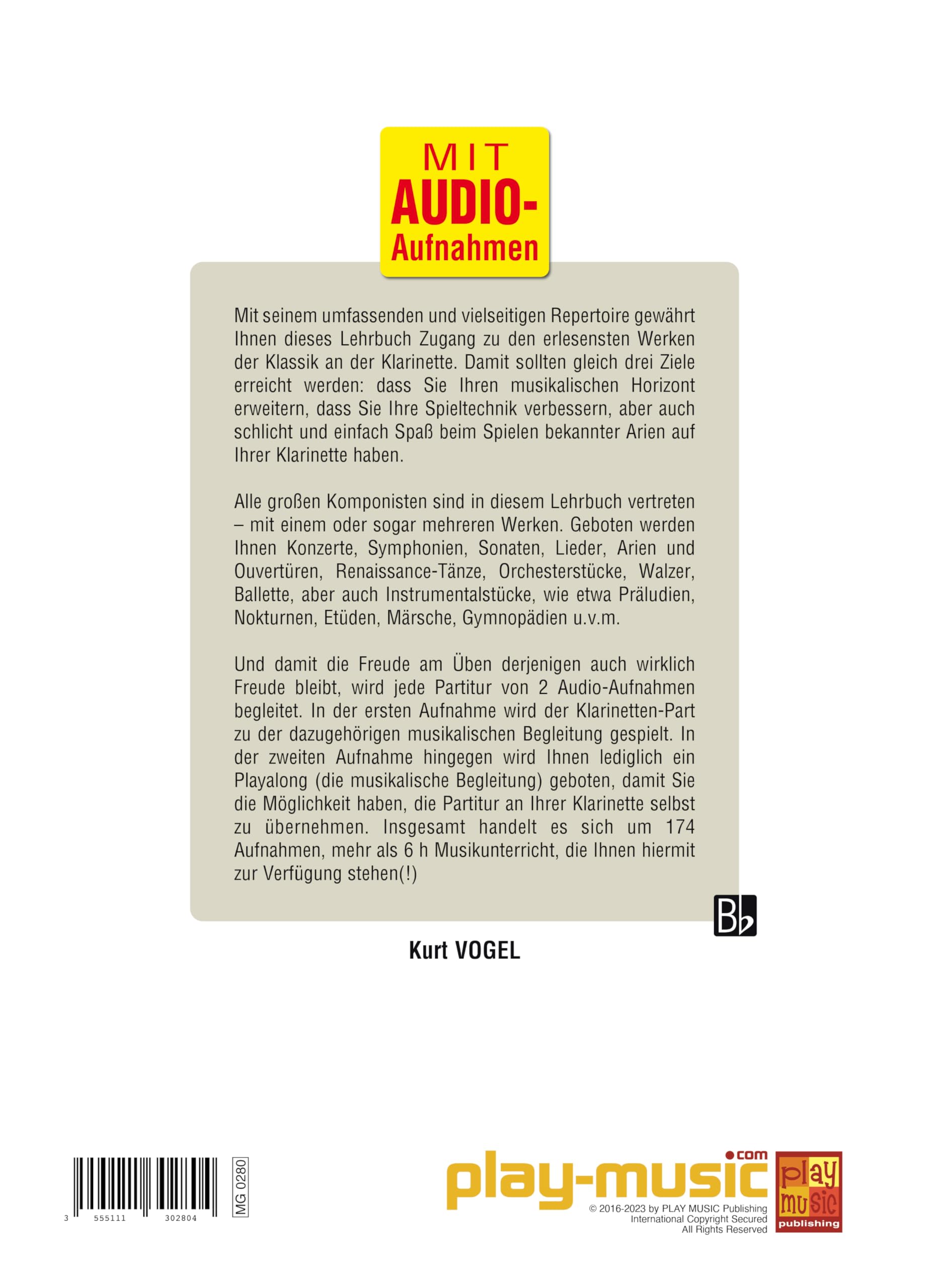 Erlesene Klassik-Melodien für Klarinette (Lehrbuch + MP3-Audios)
