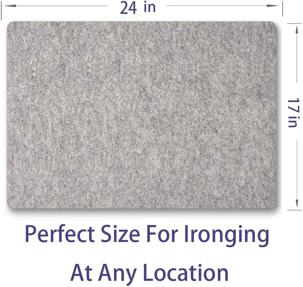 Wool Pressing Mat 24 X 17 inches Wool Ironing Pad for Quilting,Suitable for All Ironing Station