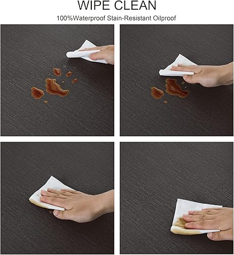 Miniatura 6 de NLMUVW Mantel redondo de vinilo ajustable con borde elástico, 100 % impermeable, a prueba de aceite, mantel de PVC para interiores y exteriores,