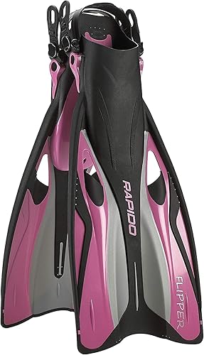 Vista 37 de Phantom Aquatics Rapido Boutique Collection Clareza Three Window Tempered Glass Lens Mask Fin Snorkel Set with Snorkeling Gear Carry Bag