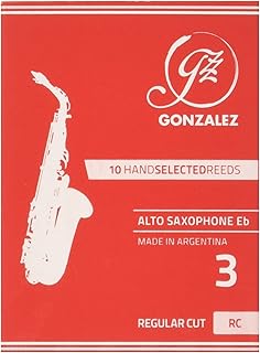 Gonzalez ASAXG3 Alto Saxophone 3 Strength Alto Reeds - Orange Box of 10