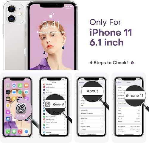 Miniatura 2 de HATOSHI Funda para iPhone 11, protección completa mejorada de la lente de la cámara, silicona líquida ultra delgada, a prueba de golpes,