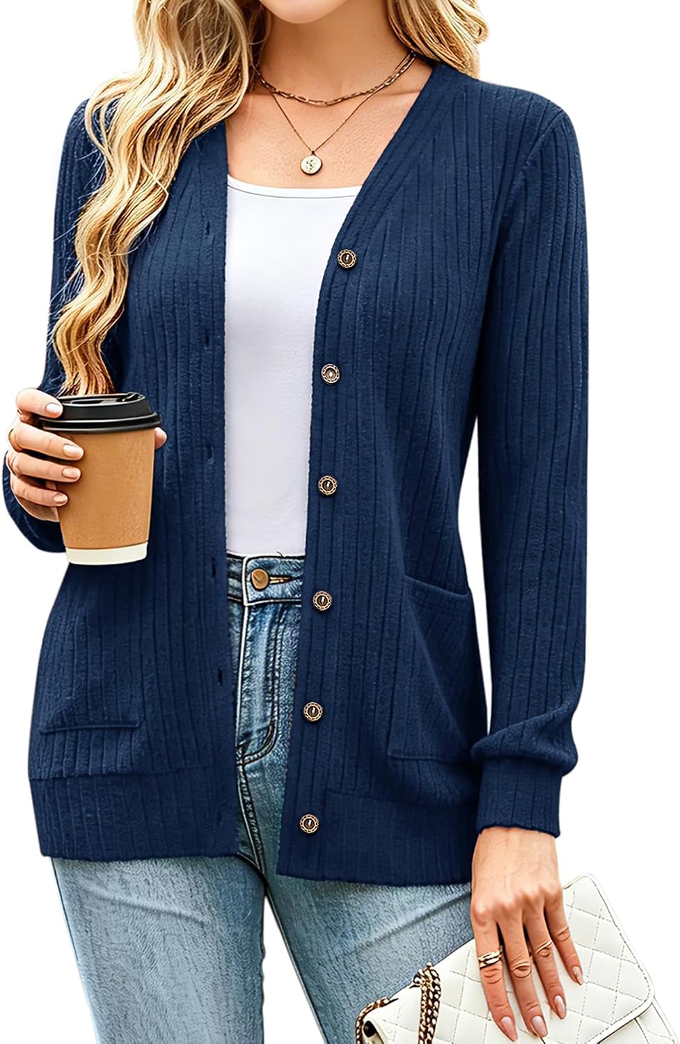 Newchoice Womens Button Up Cardigan Sweaters