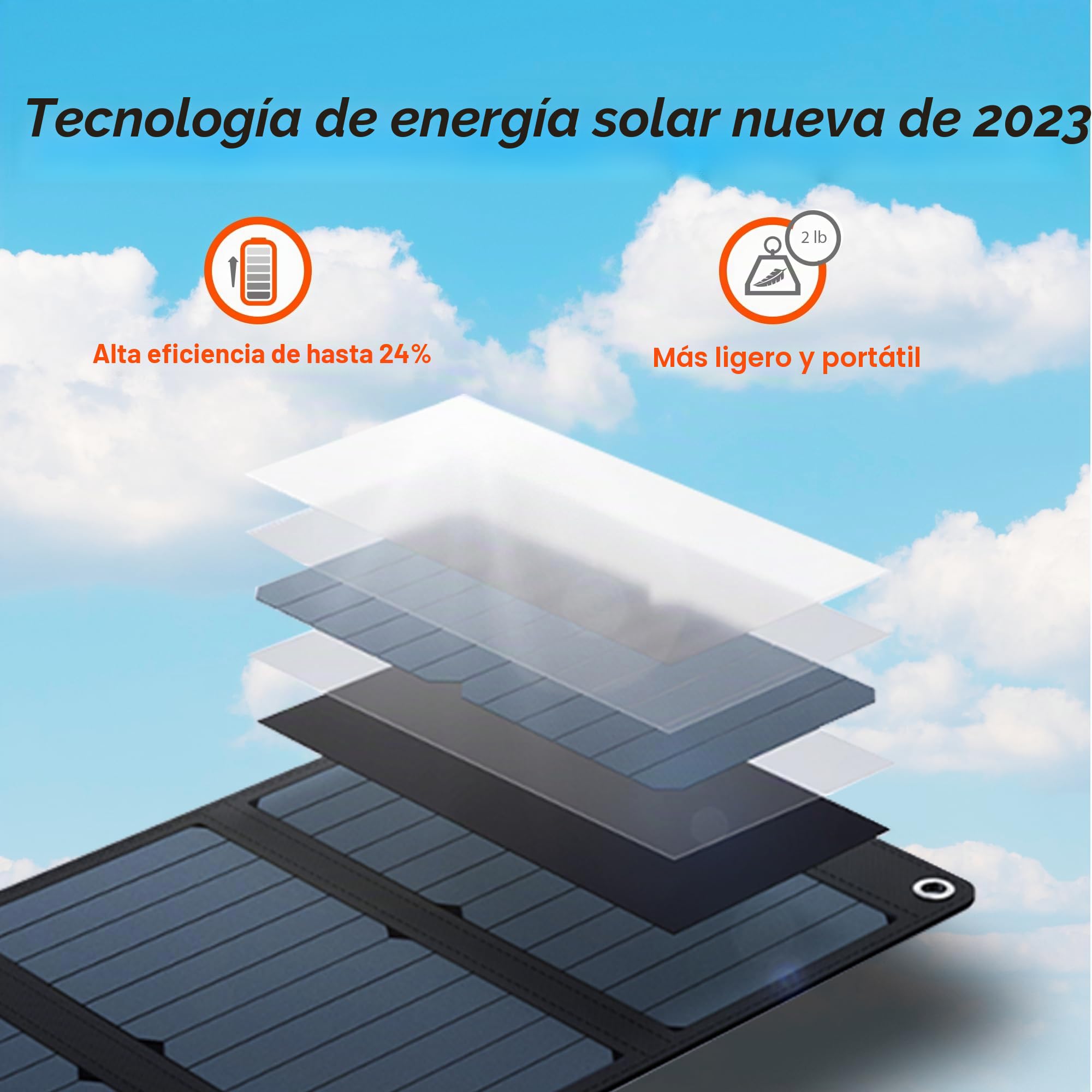 Yard Force Cargador Solar portátil de 21 W con 2 Puertos USB, batería incorporada de 13000 mAh, para Cargar Dispositivos USBiPhone, Android, MacBook, LX PB21, Negro