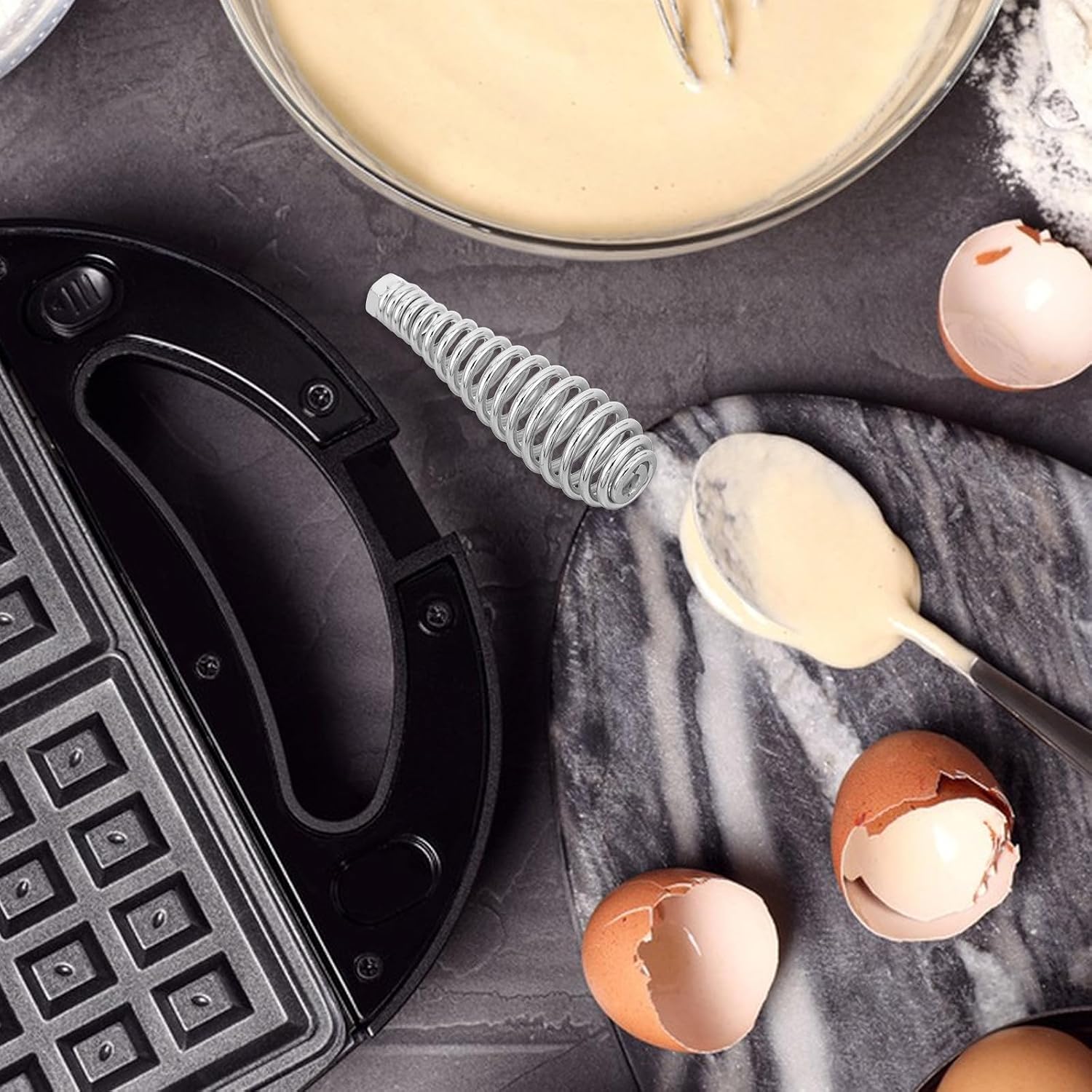 Waffle Cone Maker Spring Handle - Pancake Maker Grip Replacement Detachable Metal Handle for Waffle/Ice Cream Cone Making Machine