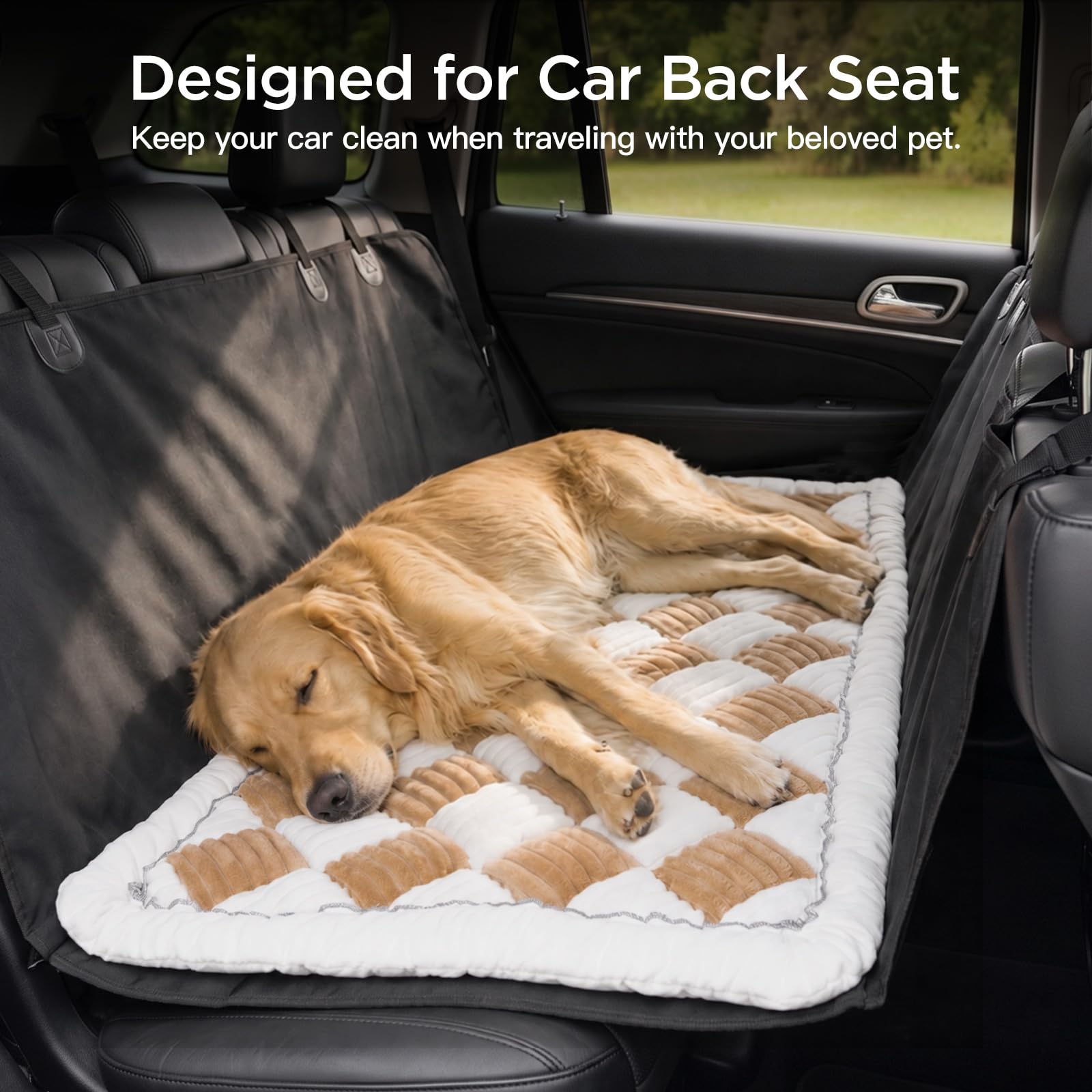 Gimars Alfombrilla Cama Mascotas Asiento Trasero, Antideslizante Reforzado