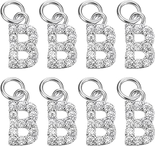 uxcell Rhinestone Letter Charm, Letter Charm Alphabet Pendants for DIY | Bracelets Necklace Jewelry Making