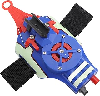 Real Web Shooters, 9.8ft Web Launcher String Shooters Toy with Night Luminous, Spider Web Gadgets Toy Cool Gadgets for Kids, Rope Launcher for Superhero Role Play (Blue)