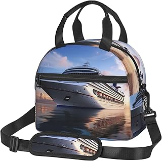 Cruise Ships Lunch Bag Insulated Lunch Box for Women Men Reusable Lunch Tote Cooler Bag for Office Work